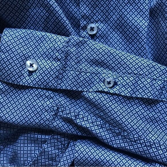 TM LEWIN SHIRT, BUTTON Down, Blue Size 16/34 - Picture 7 of 7